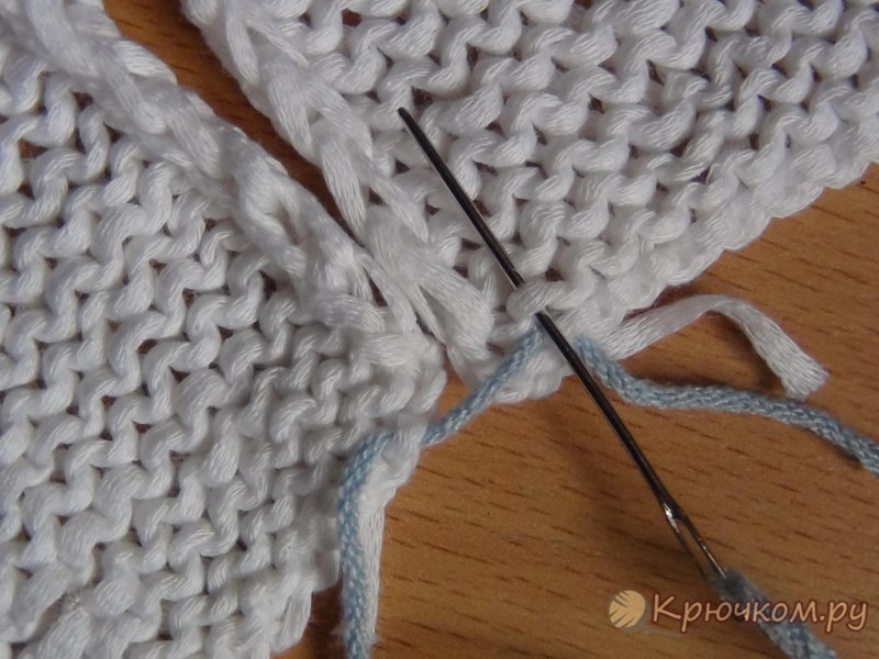 Декоративное сшивание вязаных деталей