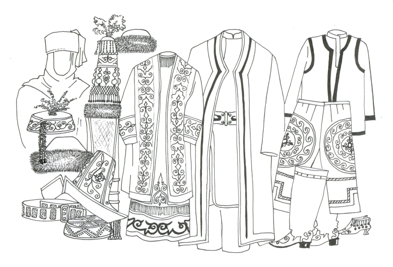 Шапан казахская одежда