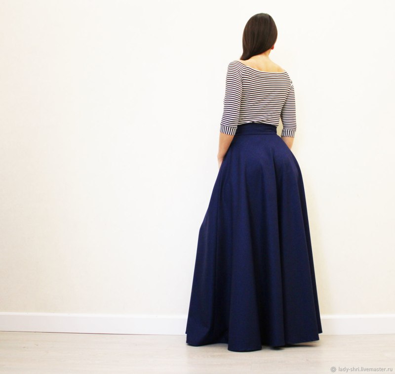 Длинная зимняя юбка