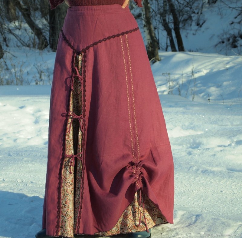 Зимняя юбка бохо