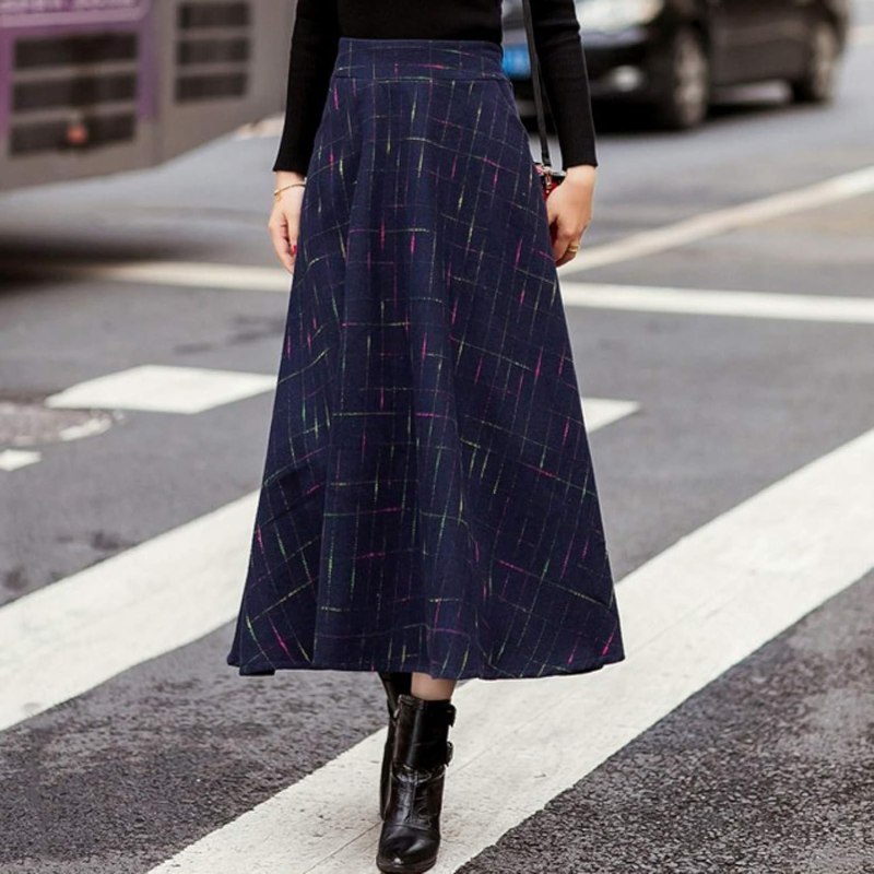 Длинная зимняя юбка