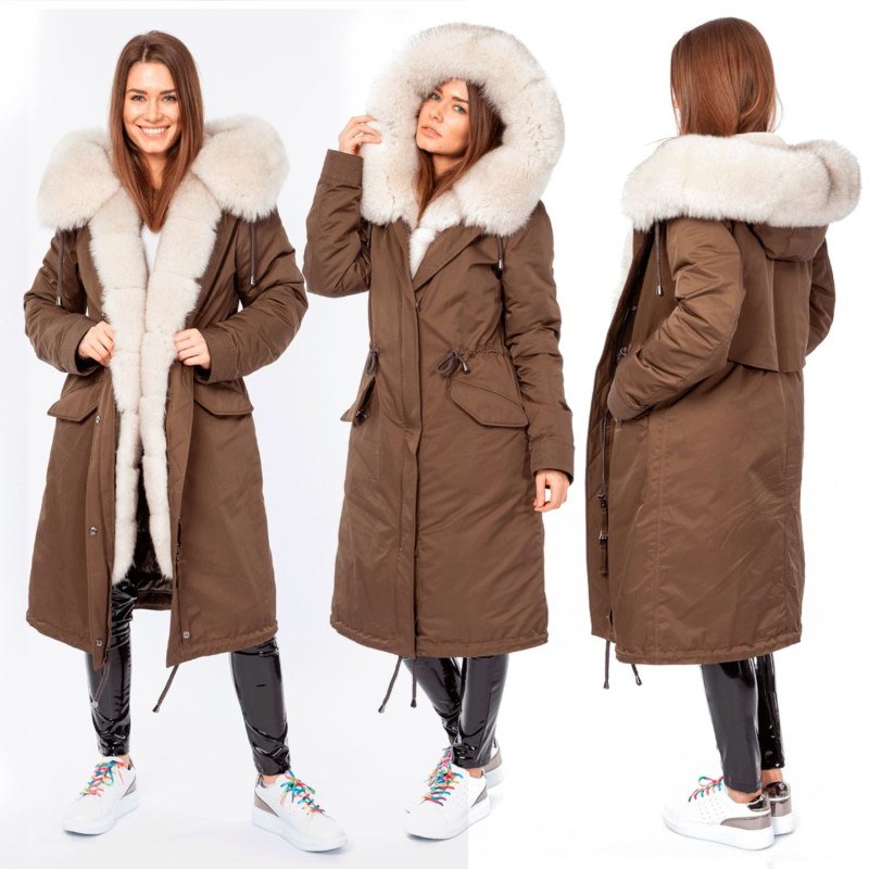 Пуховик парка женский зимний