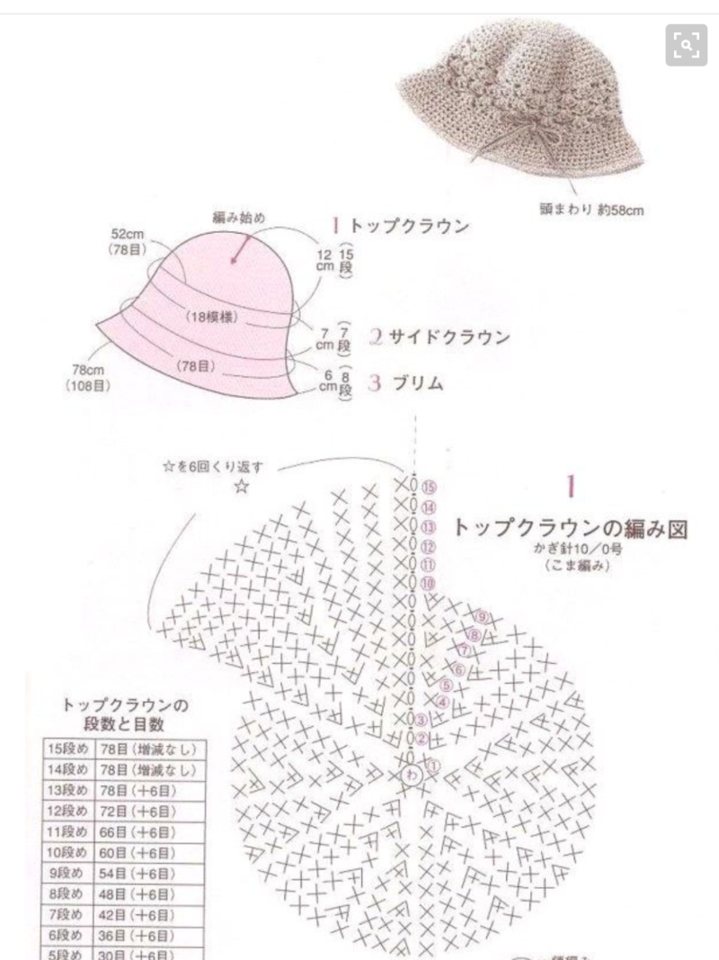 Шляпка клош вязание крючком