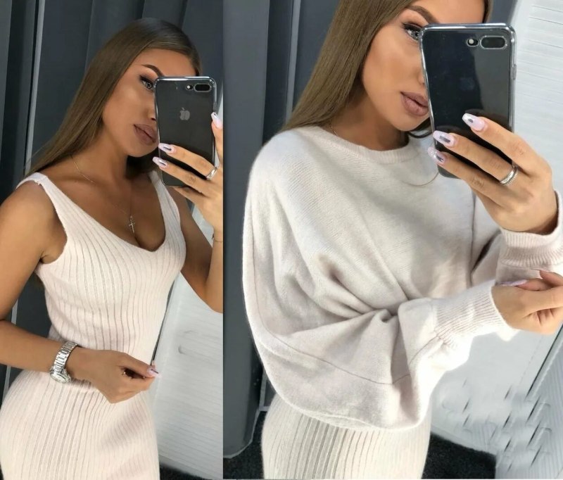 Платье лапша с кофтой