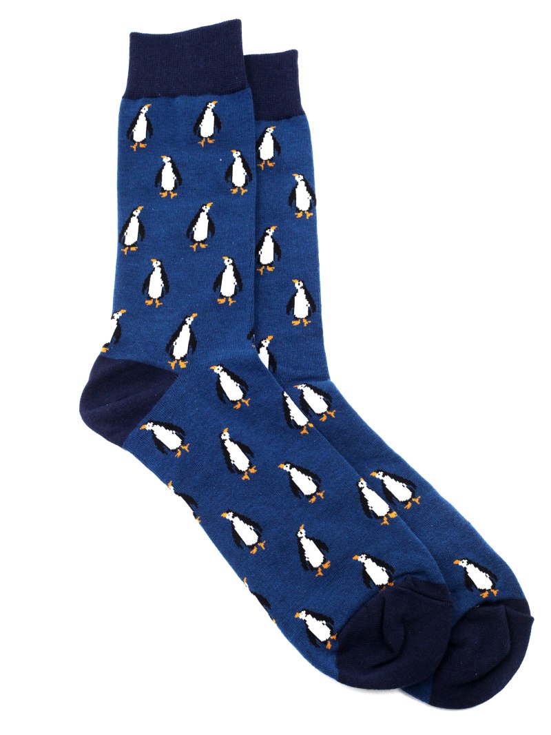 Синие длинные носки