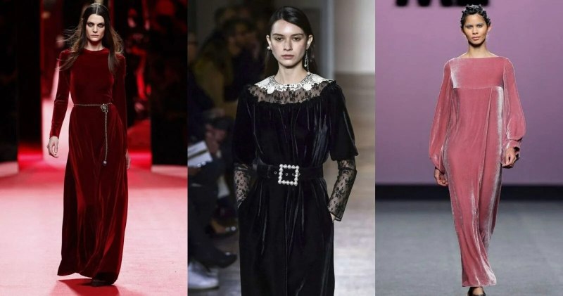 Платье из бархата