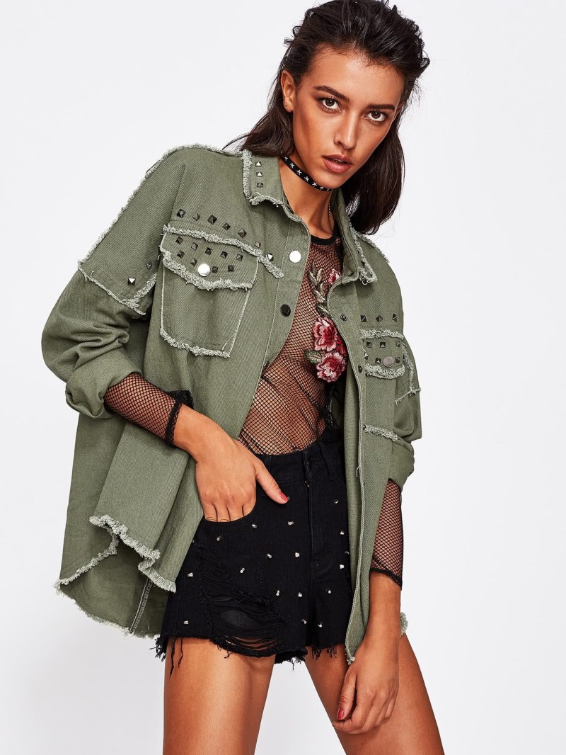 Zara джинсовка хаки