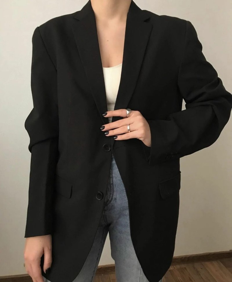Пиджак Zara оверсайз черный