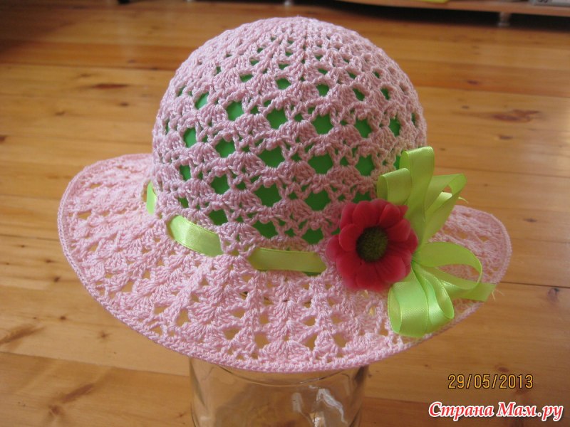 Детская шляпка крючком