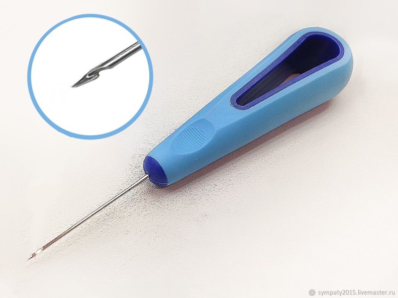 Шило с ушком длина 145мм d=3мм прорезиненная ручка staff