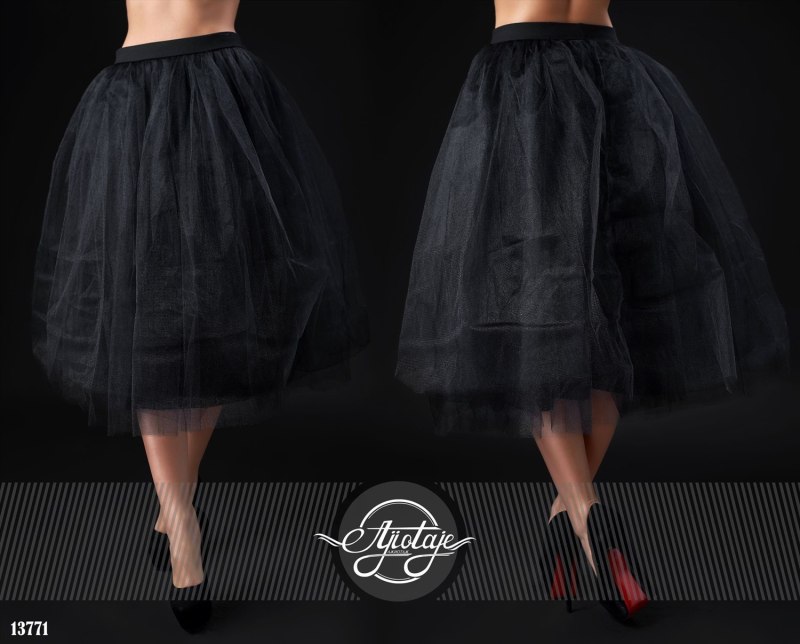 Пышная юбка из органзы