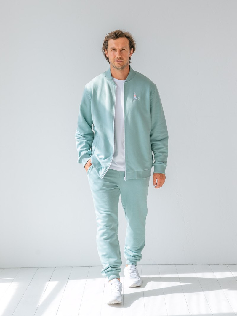 Купить мятного цвета брюки мужские