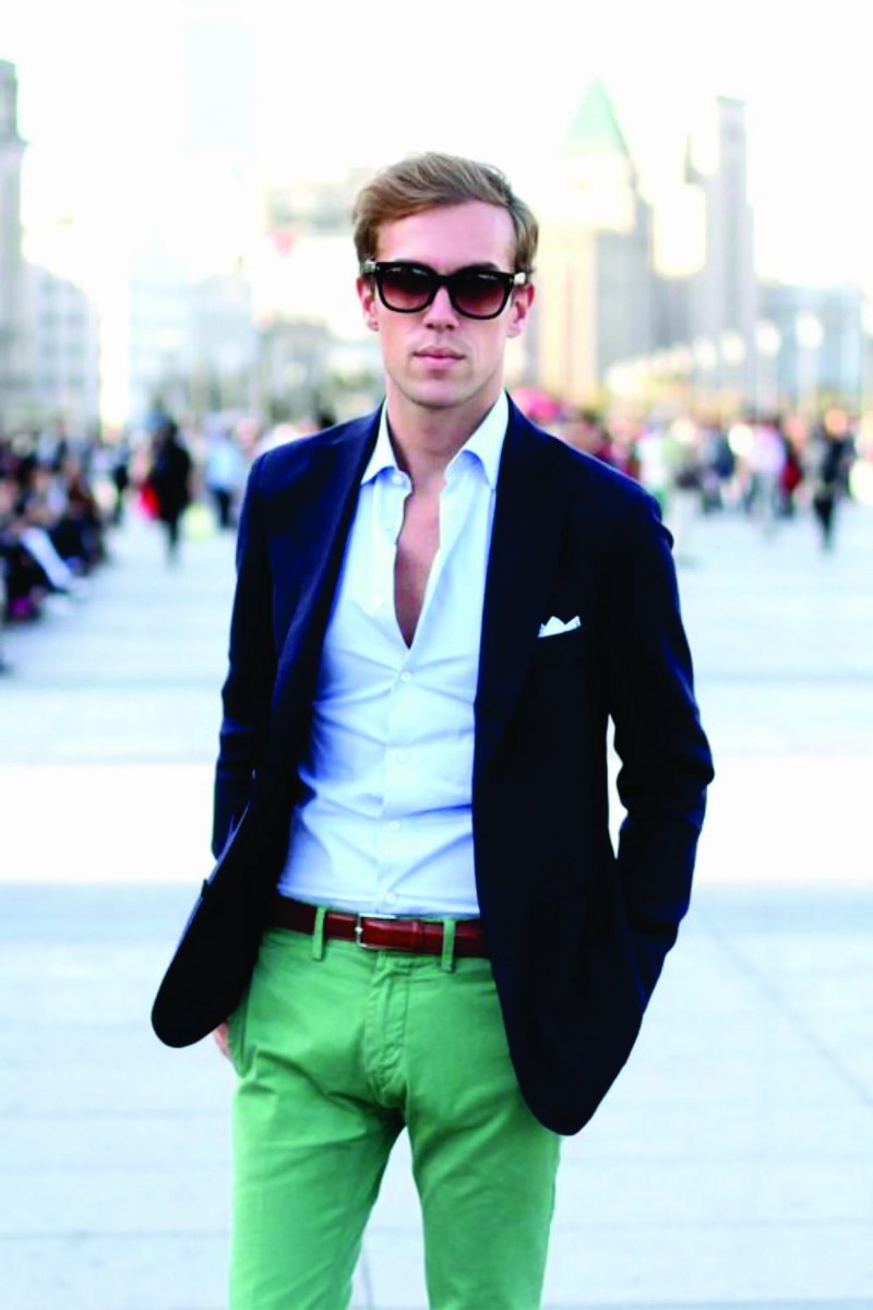 Мятный пиджак мужской