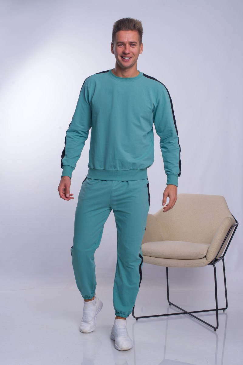 Мятный костюм мужской