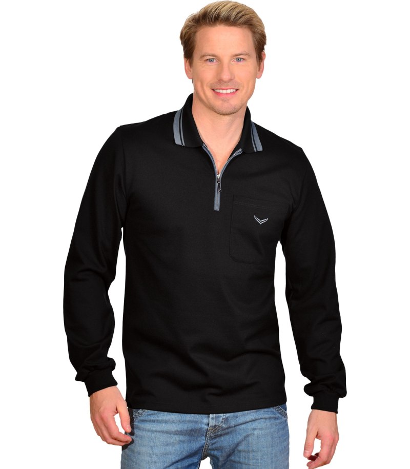 Поло мужское с длинным рукавом