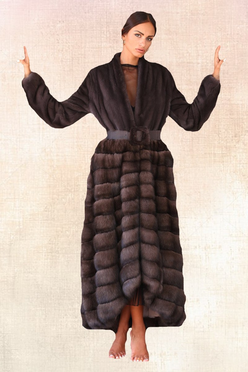 Шуба Соболь “Шанталь Люкс +” Сильвер”