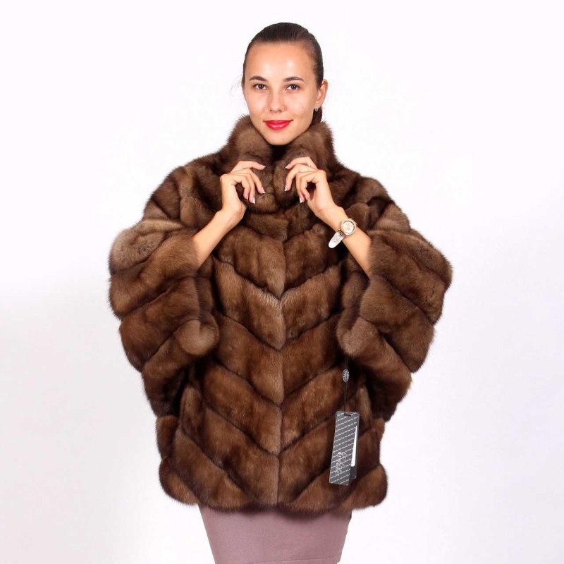 Шуба манто Елена Фурс норка