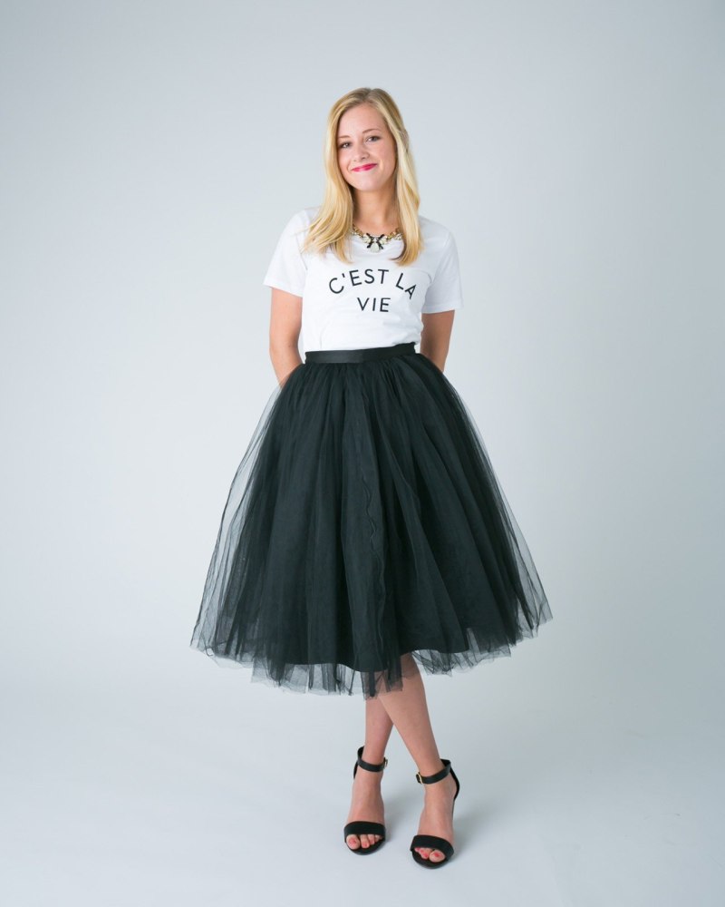 Юбка пышная, черный