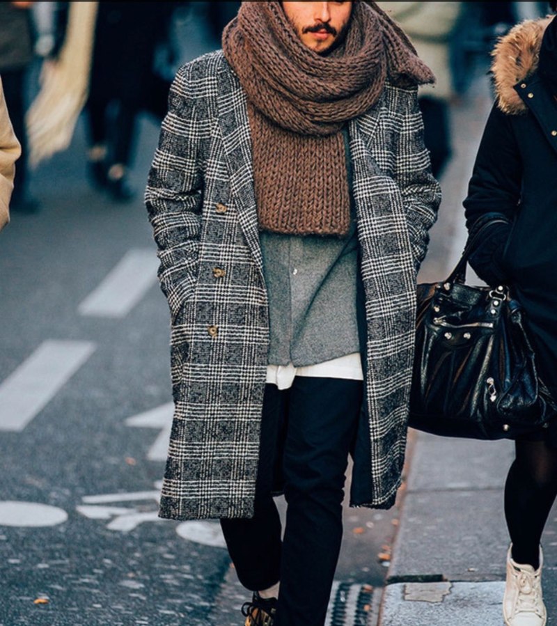 Street Style man пальто оверсайз