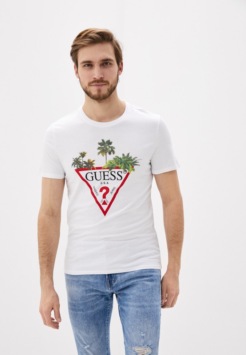 Футболка guess мужская белая
