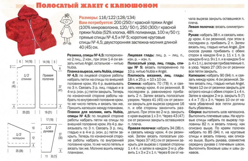 Схема вязаный кардиган спицами для девочки 7лет