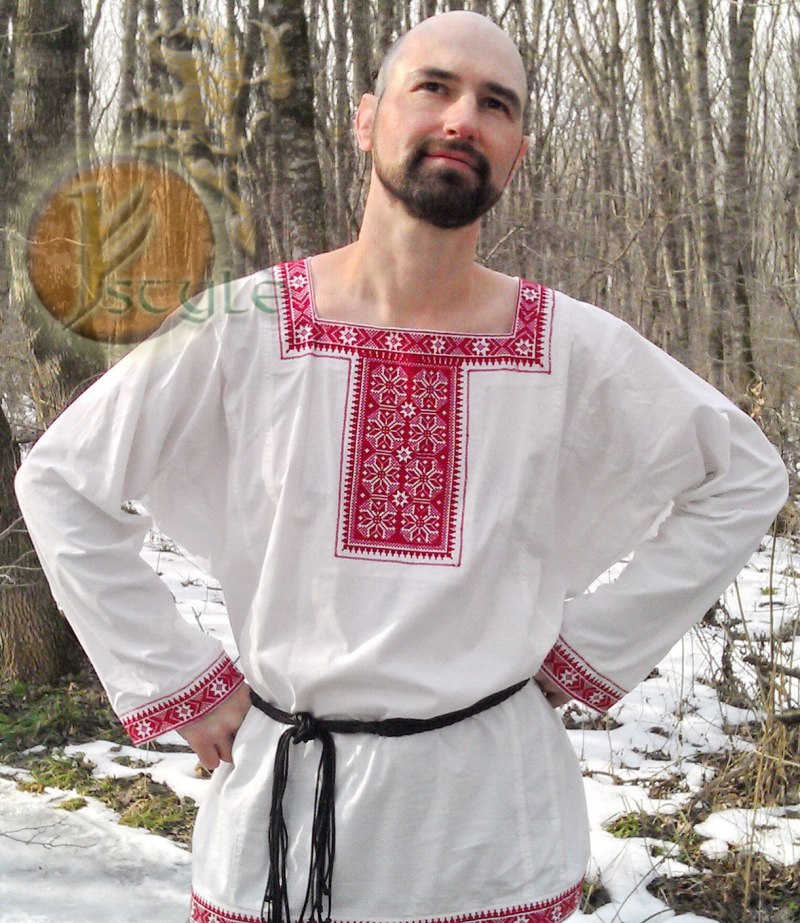 Льняная Славянская косоворотка