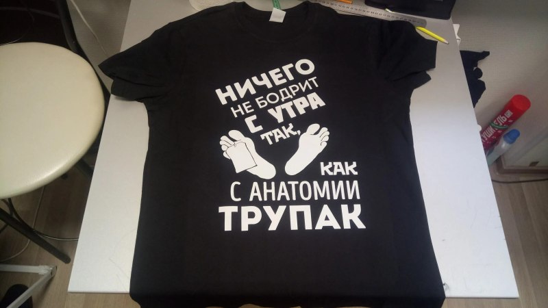 Печать на футболках надписи