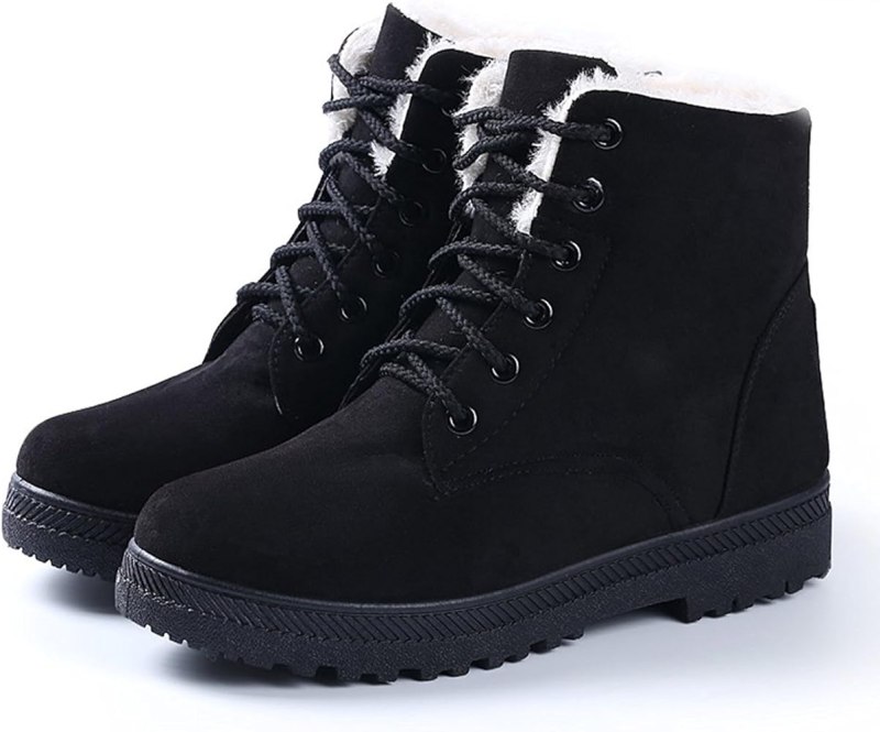 Botas mujer зимние женские ботинки на шнурках
