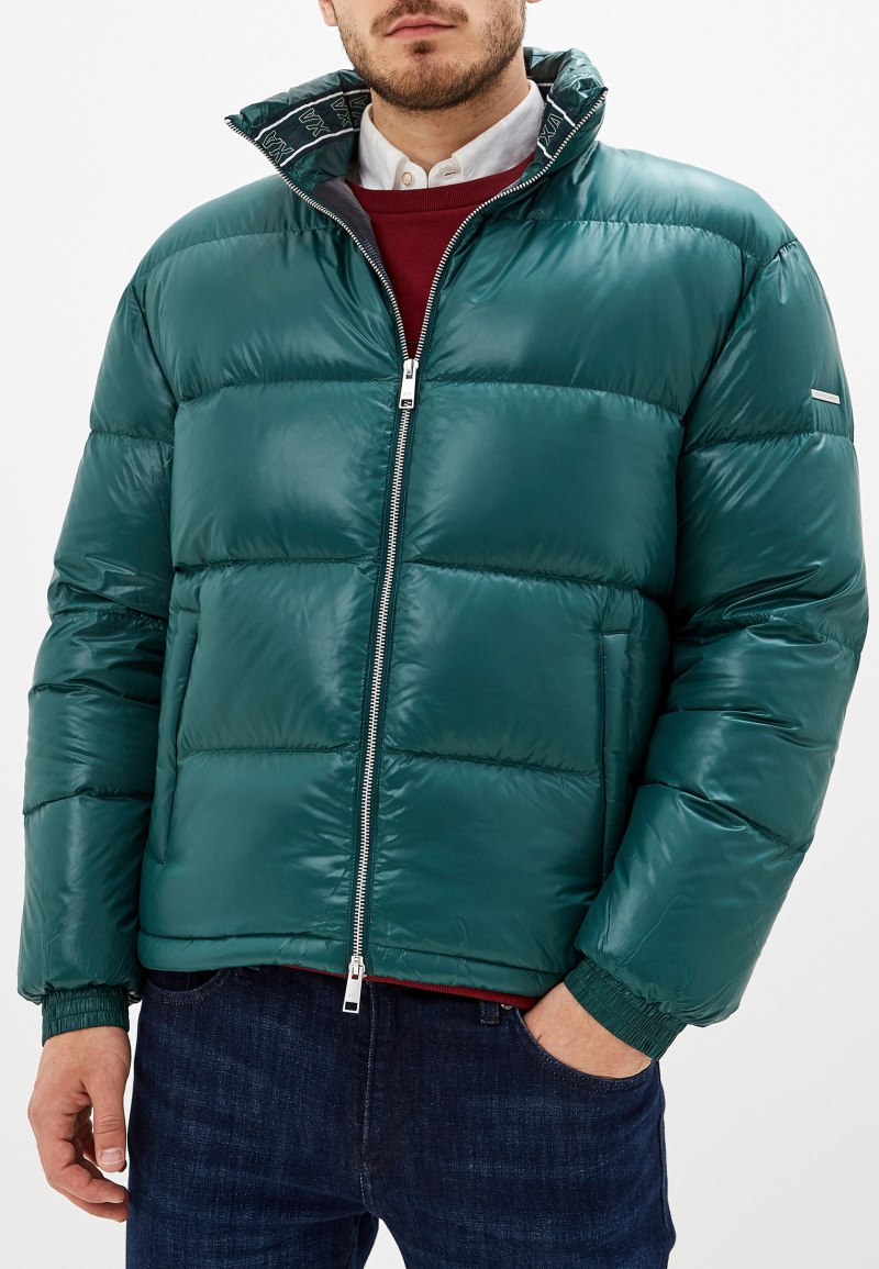 Armani Exchange куртка зеленая