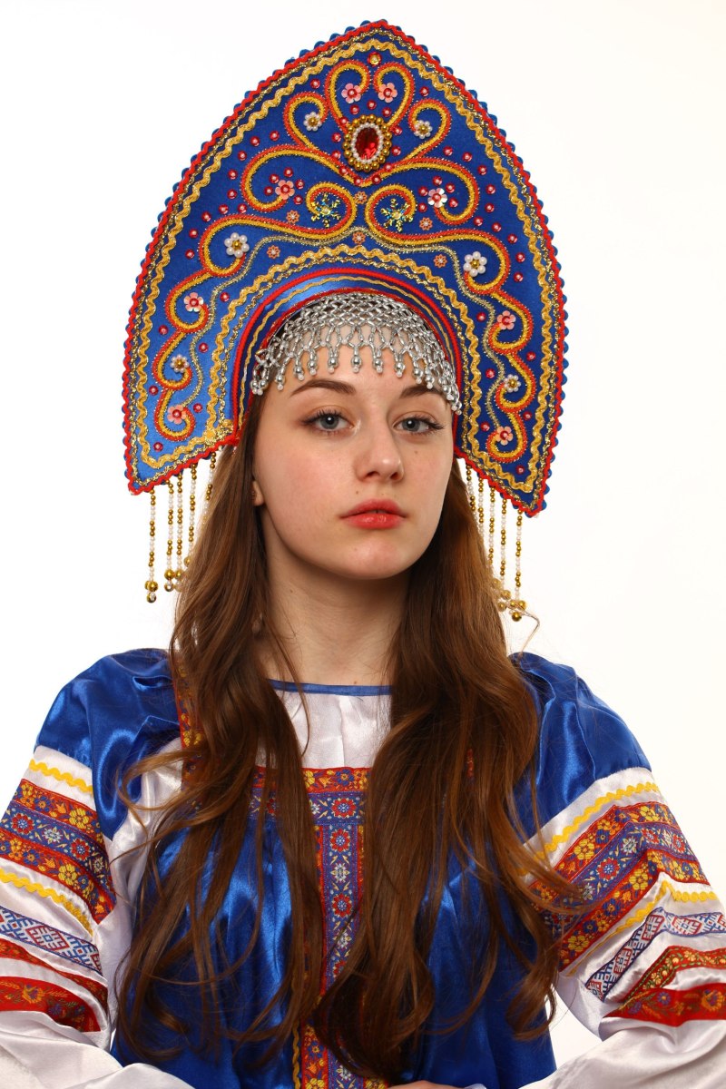 Красный кокошник «Ярославна»