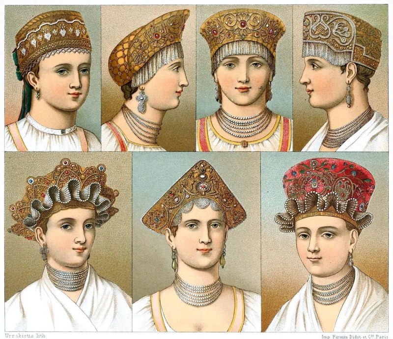 Русский кокошник 17 века