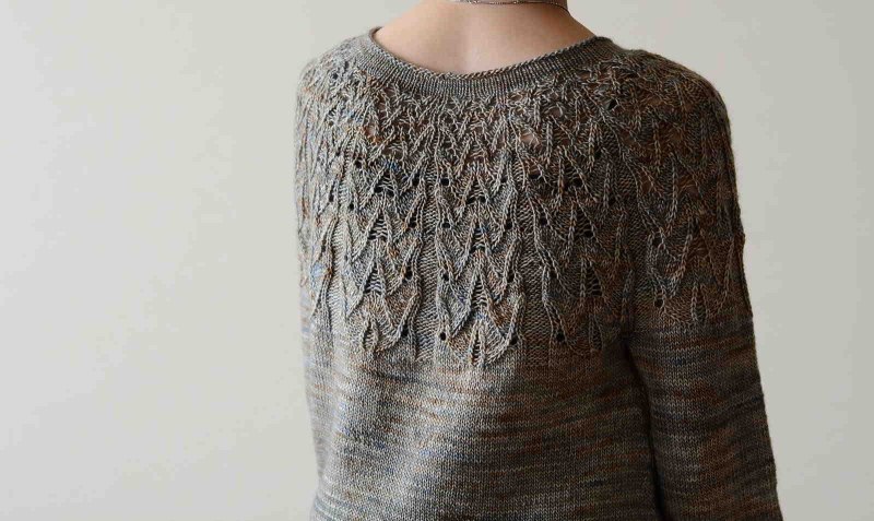 Пуловер Yoke pattern by Yoko hatta с круглой кокеткой