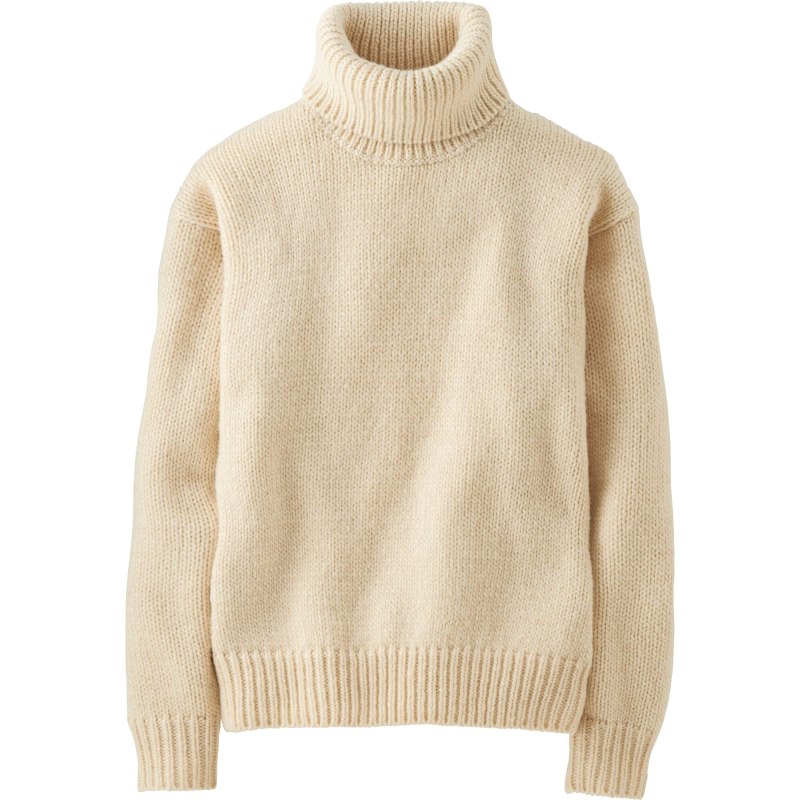Бежевый шерстяной свитер Uniqlo