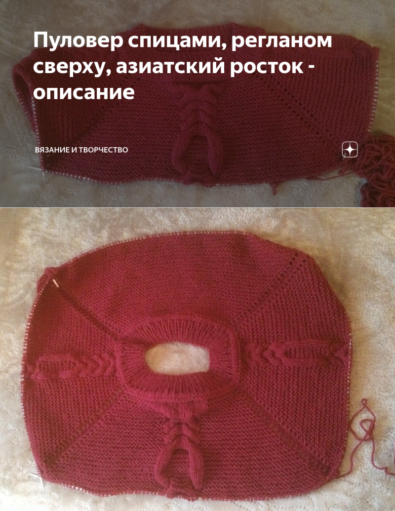 Реглан сверху с азиатским ростком
