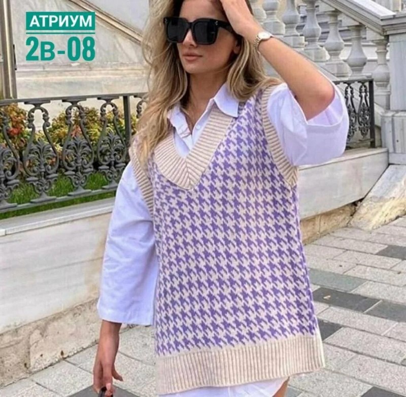 Жилетка женская вязаная