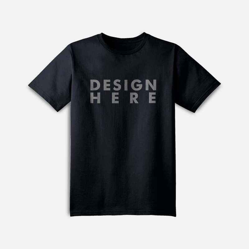 Mock up черная футболка