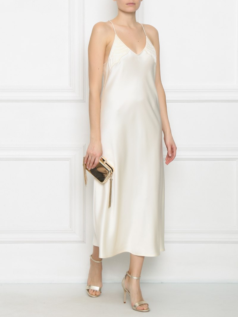 Платье комбинация золотое Zara