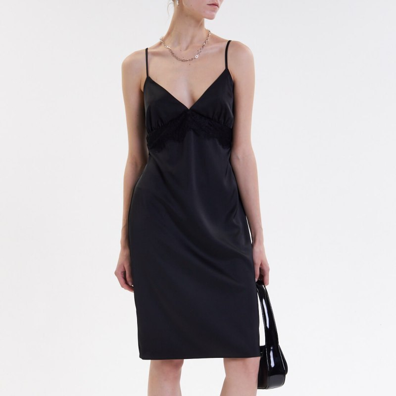 Versace HM черное платье на бретелях
