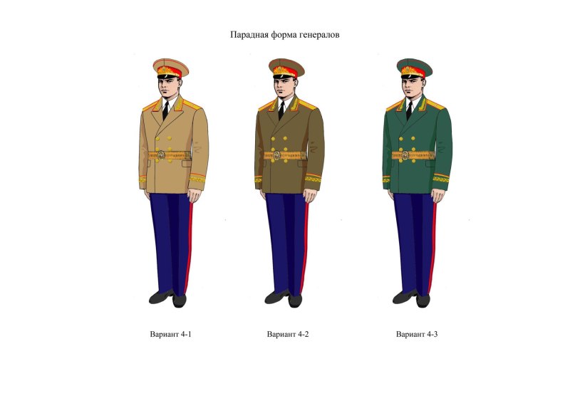 Форма Советской армии генералов парадная