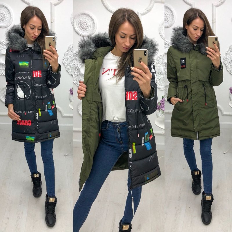 Двухсторонние куртки зима женские