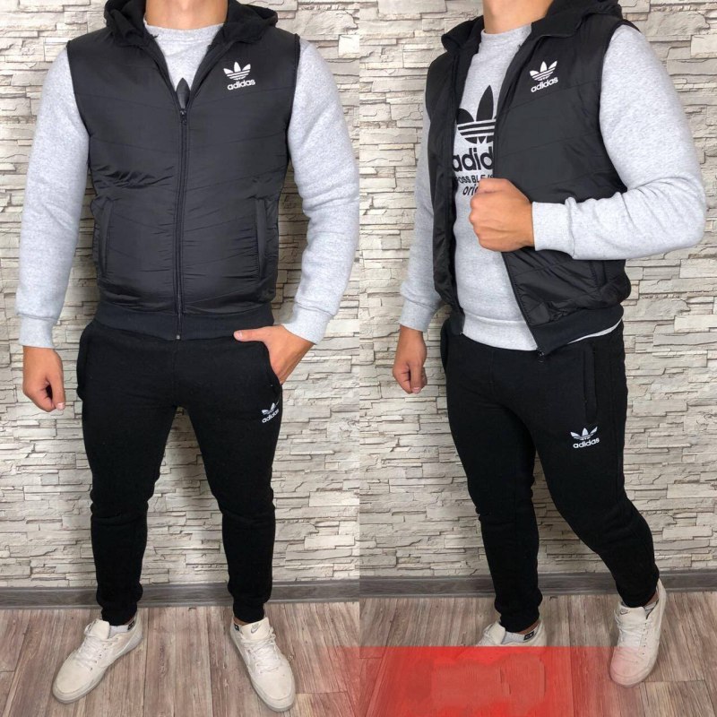 Спортивный костюм мужской adidas с жилеткой