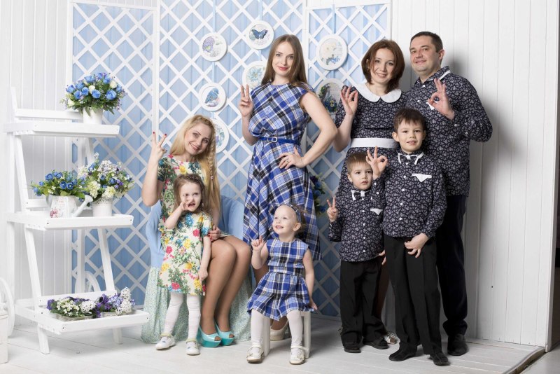 Одежда для фотосессии для всей семьи