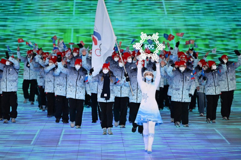 Парад спортсменов на Олимпиаде в Пекине 2022