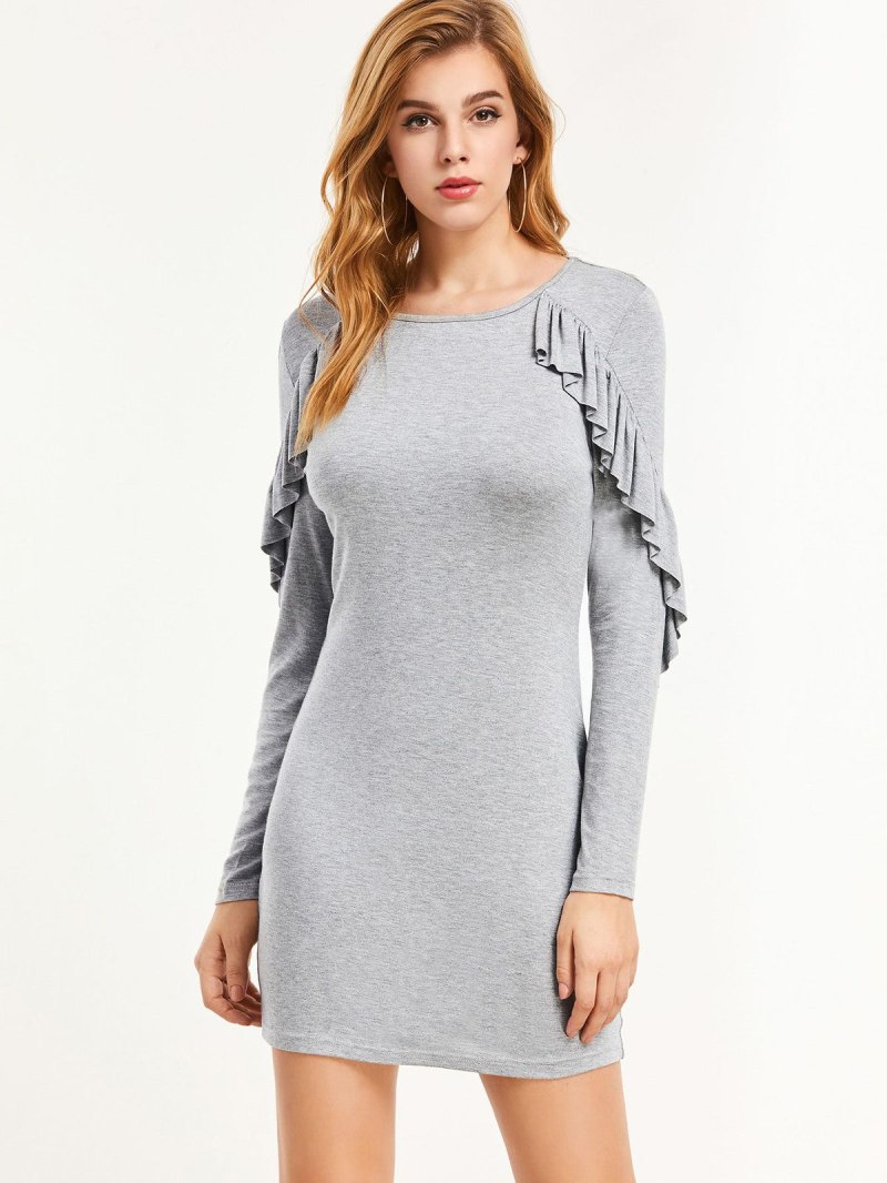 Платье серое