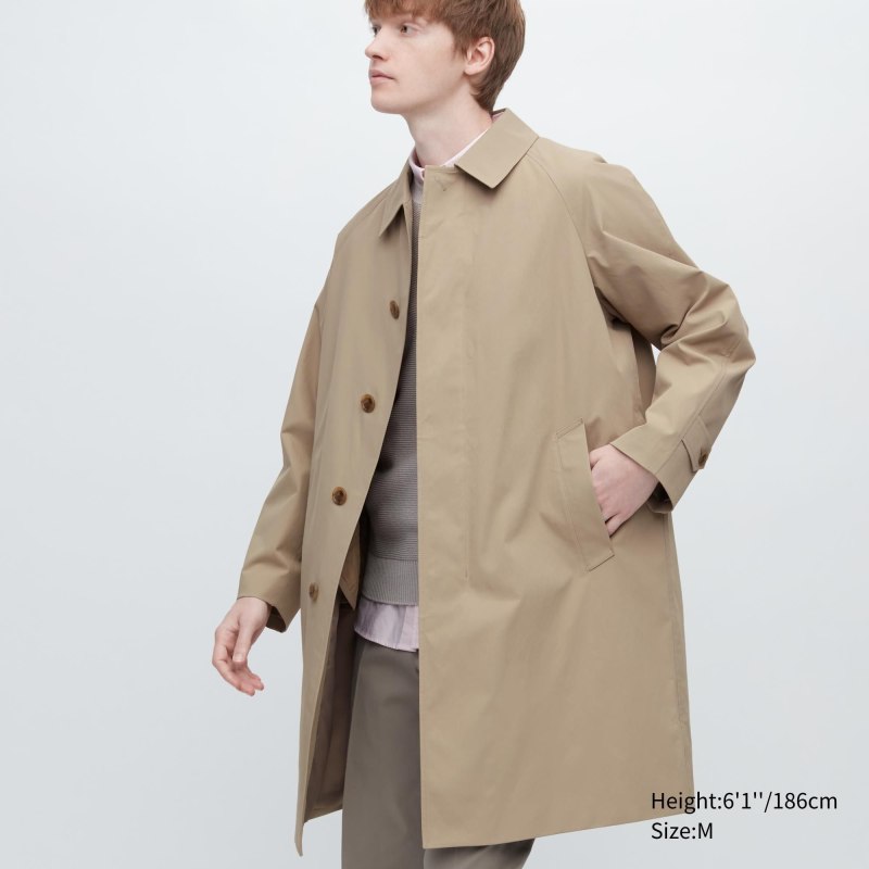 Uniqlo пальто коричневое мужское