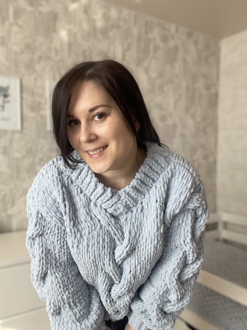Кофта из Ализе Пуффи