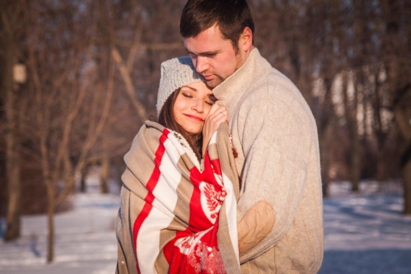 Фотосессия Love story зимой