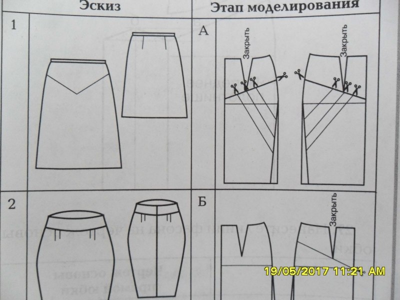 Моделирование юбки с кокеткой