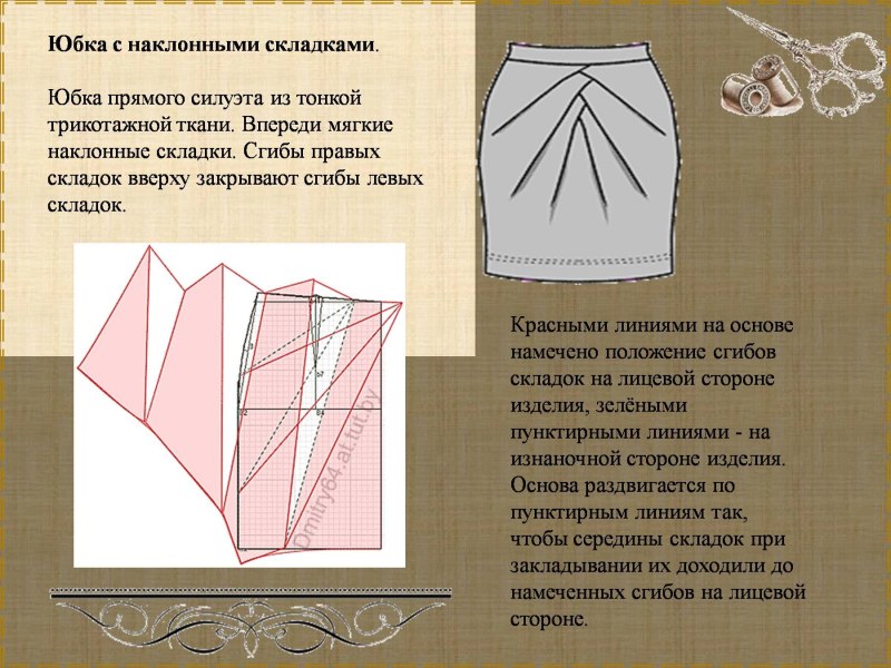 Моделирование юбки на основе прямой