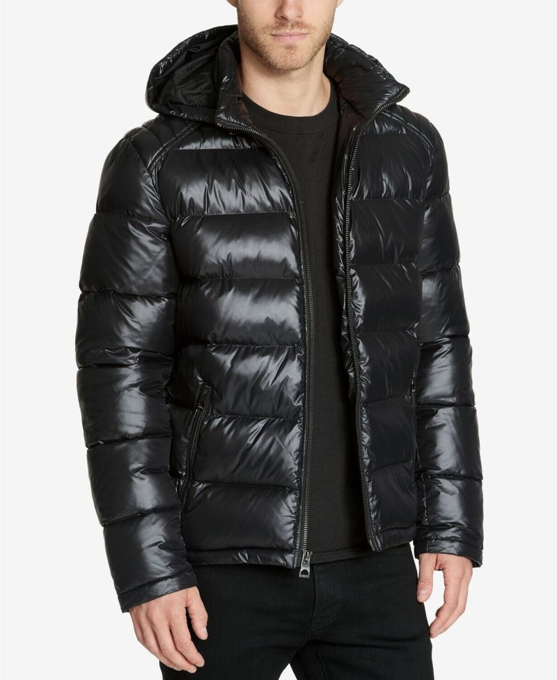 Guess Puffer Jacket with Faux fur Hood ьmen